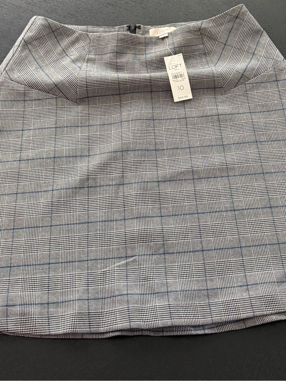 NWT size 10 Logt Outlet Glen plaid flippy skirt